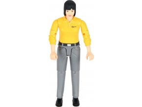 Bruder 46180 BWORLD Figurka žena žluté triko, šedé kalhoty