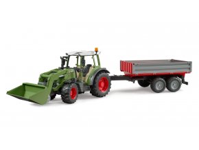 Bruder 02182 Traktor Fendt Vario 211 s čelním nakladačem a sklápěcím přívěsem