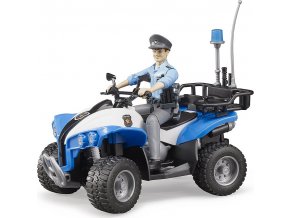 Bruder 63010 Pohotovostní vozidla - policejní čtyřkolka Quad s policistou a příslušenstvím
