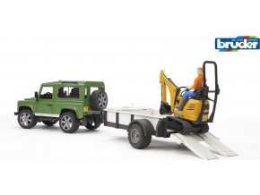Bruder 02593 Konstrukční vozy - Land Rover s pásovým nakladačem JCB a postavičkou  - ARCH.
