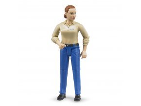 Bruder 60408 Svět - figurka žena ve světle modrých kalhotách