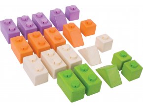 Bigjigs Baby Dřevěné Spojkostky Basic set