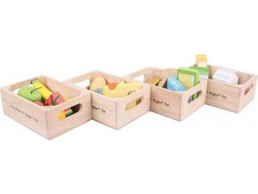 Bigjigs Toys set zdravých potravin ve čtyřech krabičkách 2
