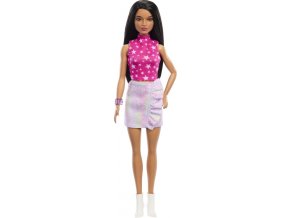 Barbie® Modelka 215 Rock: Sukně a růžový top s hvězdami