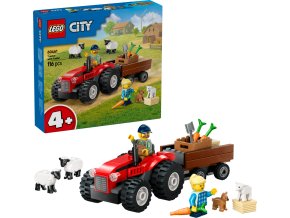 LEGO® City 60461 Červený traktor s přívěsem a ovcemi