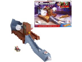 mattel hot wheel pista mariokart boo playset con