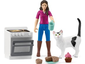 Schleich 81470 Pekařka s kočkou a příslušenstvím