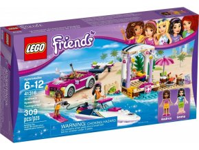 LEGO® Friends 41316 Andrein vůz s přívěsem pro člun