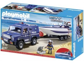PLAYMOBIL® 5187 Policejní truck s motorovým člunem