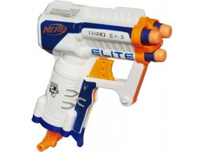 NERF Elite kapesní pistole s 3 hlavněmi bílá