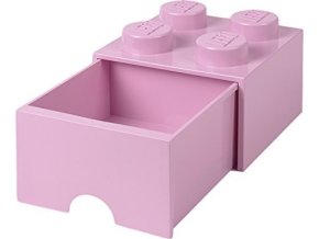 LEGO Úložný box 250x252x181 se šuplíkem světle růžový