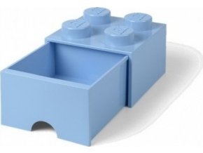 LEGO Úložný box 250x252x181 se šuplíkem světle modrý