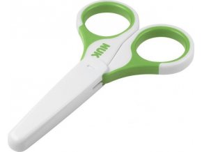 Dětské zdravotní nůžky s krytem Nuk zelené