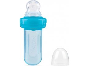 Nuby Krmítko silikonové Easy squeezy feeder 6m+, modrá