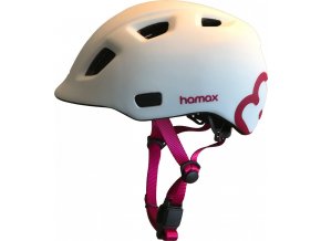 Hamax Cyklohelma Thundercap bílá / růžové pásky 52-57