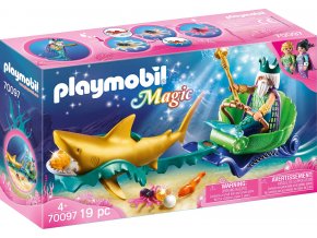 PLAYMOBIL 70097 morsky kral se zralocim kocarem 1