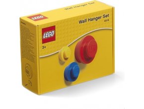 LEGO Věšák na zeď, 3 ks - žlutá, modrá, červená