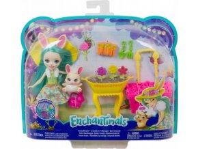 ENCHANTIMALS Fluffy zajíčková & Mop na zahrádce