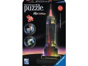 Ravensburger 3D puzzle Empire State Building Noční LED 216 dílků