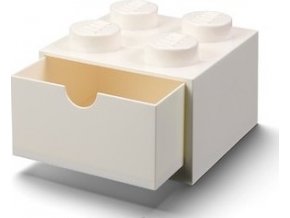 LEGO Stolní box 4 se zásuvkou bílý