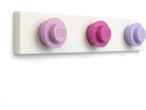 LEGO Věšák na zeď, 3 ks - růžová, magenta, fialová