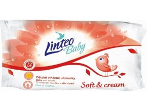 Vlhčené ubrousky Linteo Baby 72 ks Soft and cream