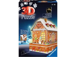 Ravensburger 11237 Puzzle 3D Perníková chaloupka svítící 216 dílků