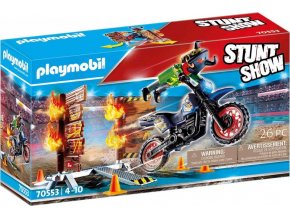PLAYMOBIL 70553 StuntShow Motocykl a hořící stěna