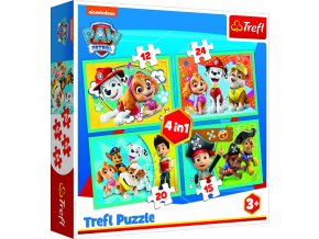 Puzzle Šťastný tým Tlapková Patrola 4v1