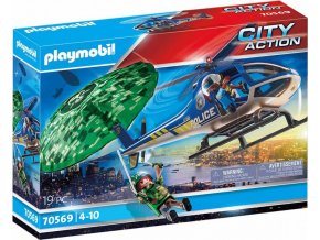 PLAYMOBIL 70569 Policejní vrtulník: Pronásledování na padáku