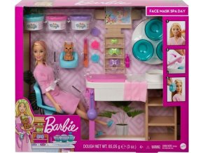 Barbie Salón krásy herní set s běloškou
