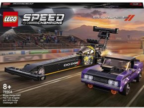 LEGO® Speed Champions 76904 Mopar Dodge//SRT Top Fuel Dragster a 1970 Dodge Challenger T/A