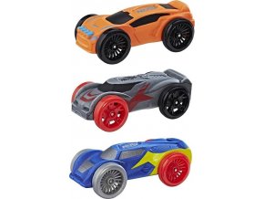 NERF Nitro náhradní vozidla 3 ks, oranžové, modré, šedé. Hasbro C0777