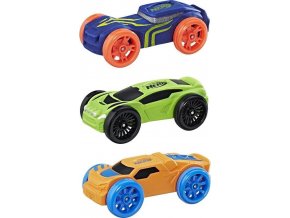 NERF Nitro náhradní vozidla 3 ks, modré, zelené, oranžové, Hasbro C0775