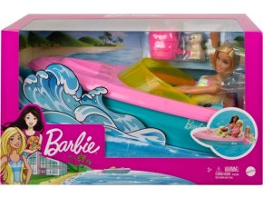 Barbie Člun s panenkou a pejskem