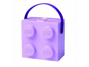 LEGO Svačinový box s rukojetí fialový