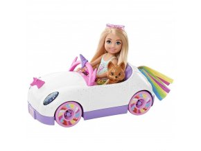 Barbie Chelsea a kabriolet s nálepkami