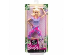 Barbie v pohybu blondýna v žíhaných legínách