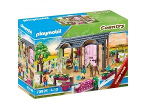 PLAYMOBIL 70995 Výuka jízdy na koni s koňskými stájemi