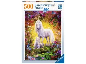 Ravensburger 14825 Puzzle Jednorožec s mládětem 500 dílků