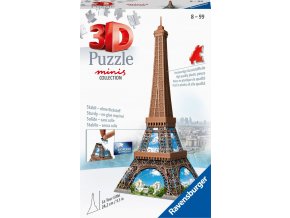 Ravensburger 12536 Puzzle 3D Mini budova Eiffelova věž 54 dílků