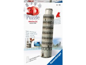 Ravensburger 11247 Puzzle 3D Mini budova Šikmá věž v Pise 54 dílků
