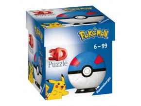 Ravensburger 11265 Puzzleball Pokémon Great Ball 54 dílků