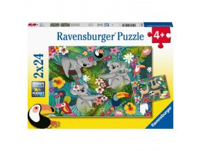 Ravensburger 05183 Puzzle Koaly a lenochodi 2x 24 dílků