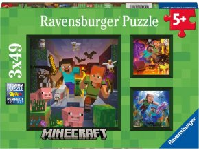 Ravensburger 56217 Minecraft Biomes 3x49 dílků