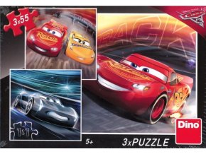 Dino 335240 Puzzle CARS 3: Trénink 3x55 dílků
