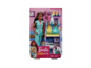 Barbie Povolani herni set detska lekarka brunetka 1