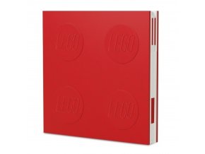 LEGO® Zápisník s gelovým perem jako klipem - červený