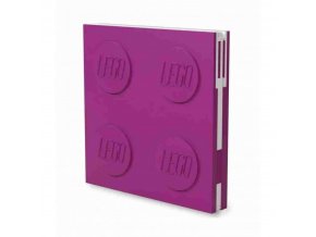 LEGO® Zápisník s gelovým perem jako klipem - purpurový