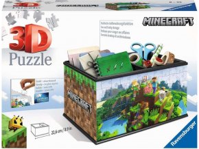 Ravensburger 11286 Puzzle 3D Úložná krabice Minecraft 216 dílků
